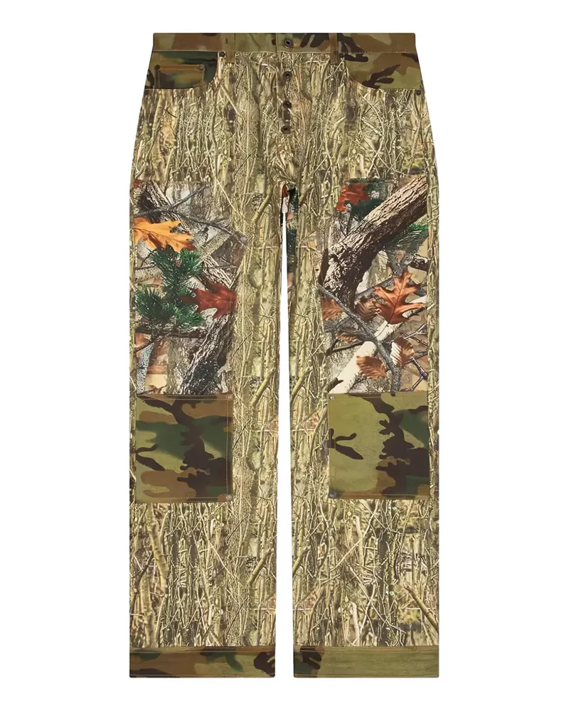OFF-WHITE camo-print straight-leg jeans - Grün Grün