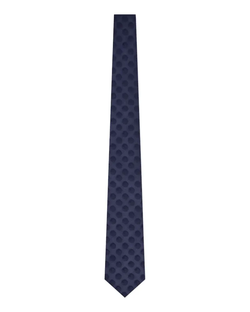 Giorgio Armani Seidenkrawatte mit Polka Dots - Blau Blau