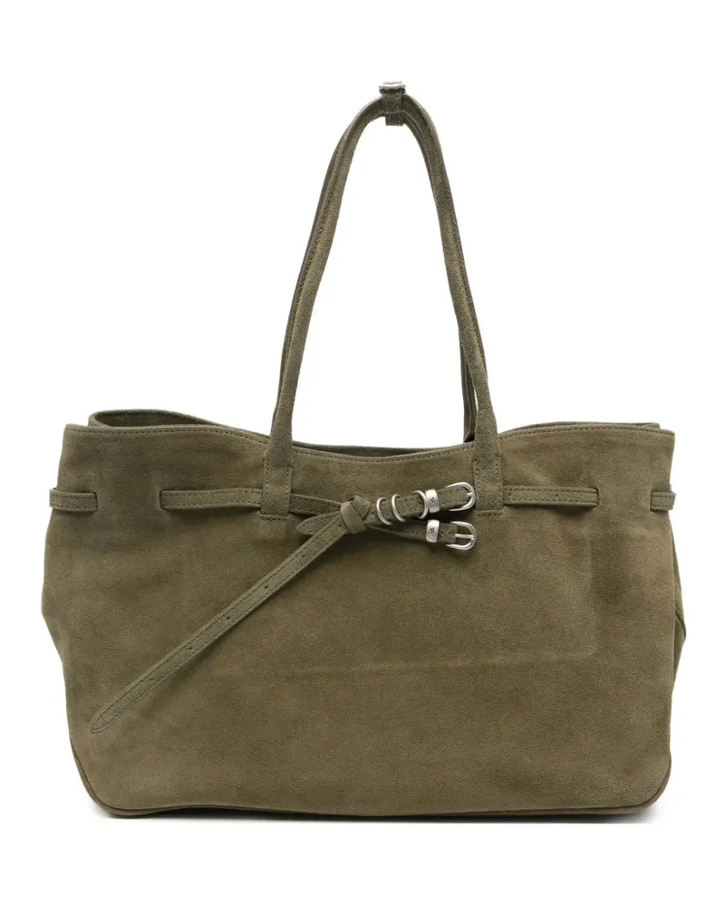 Marge Sherwood Tote Bag aus Wildleder mit Schnalle - Grün Grün