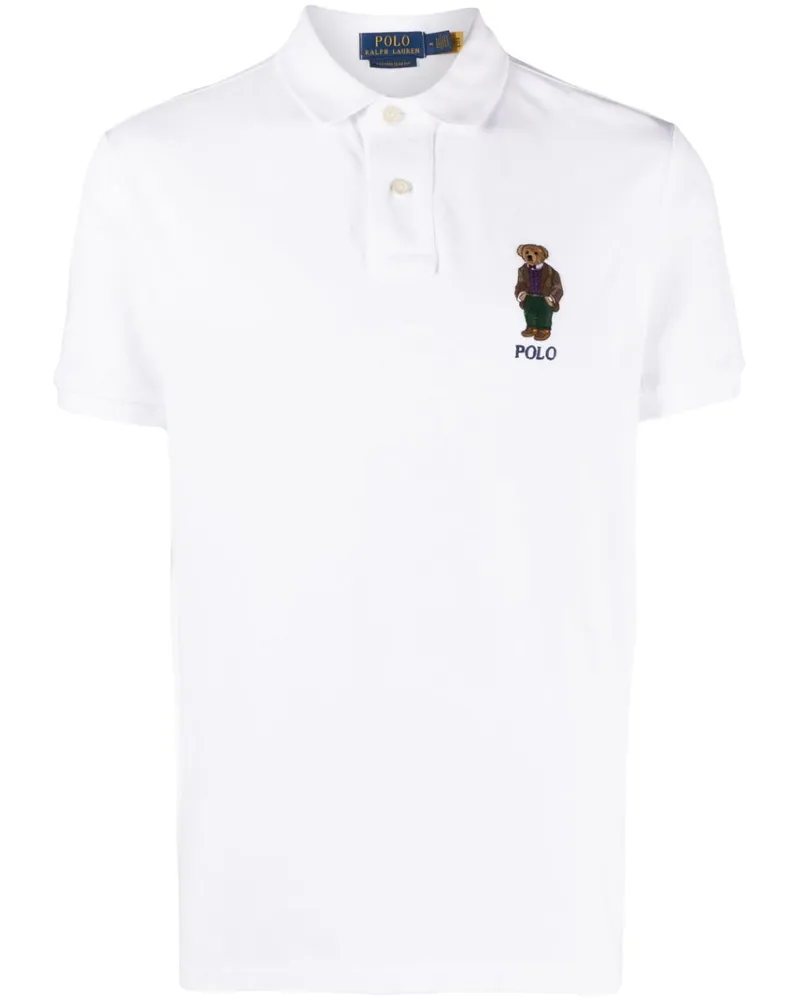 Ralph Lauren Poloshirt mit Polo Bear-Stickerei - Weiß Weiß