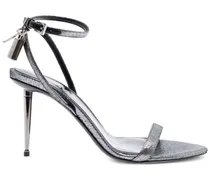 Sandalen in Metallic-Optik - Silber