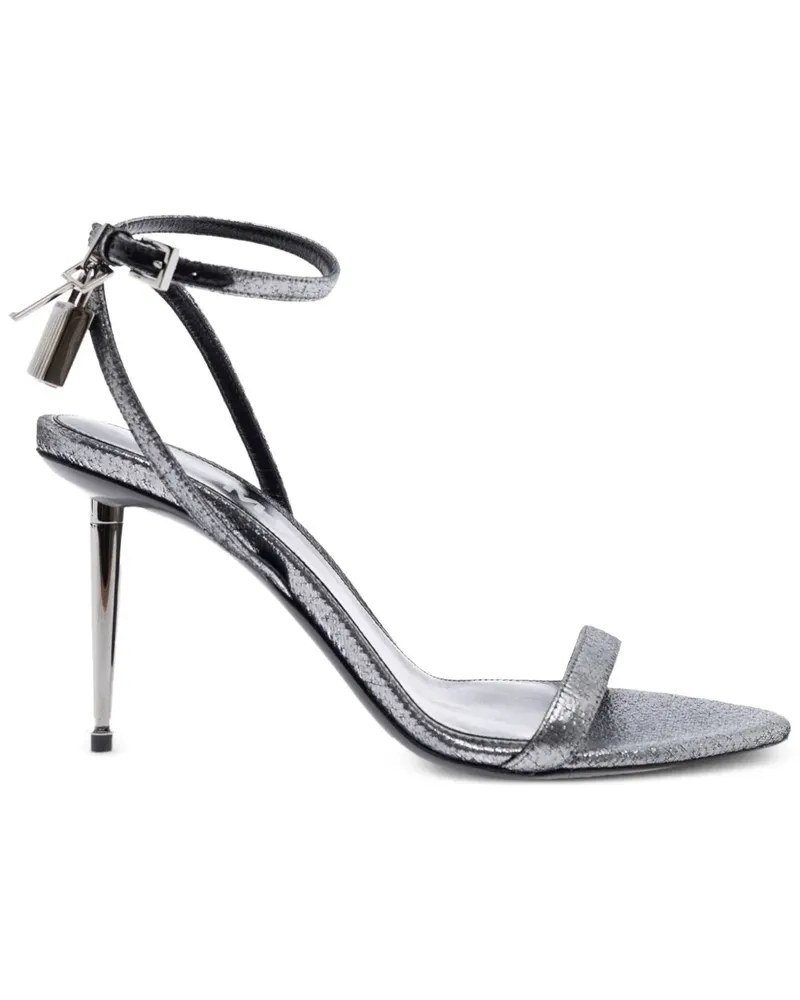 Tom Ford Sandalen in Metallic-Optik - Silber Silber