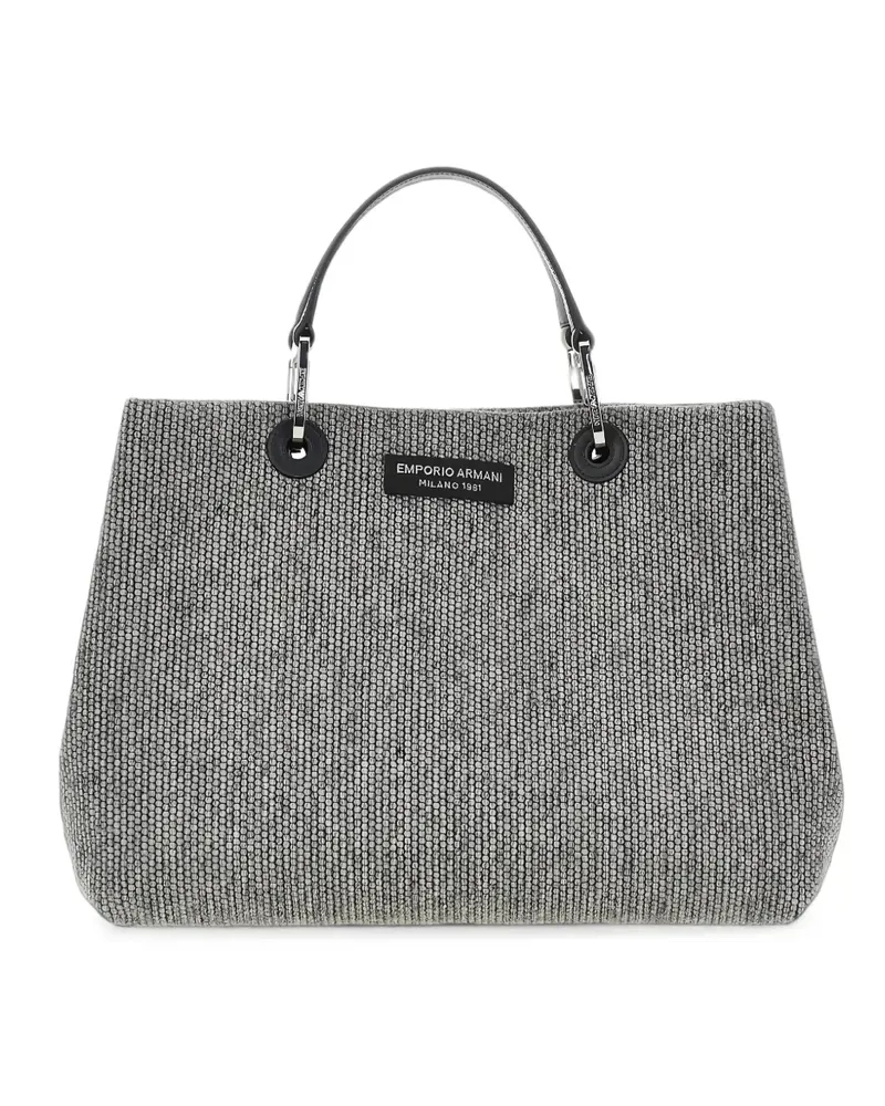 Emporio Armani logo-patch tote bag - Grau Grau
