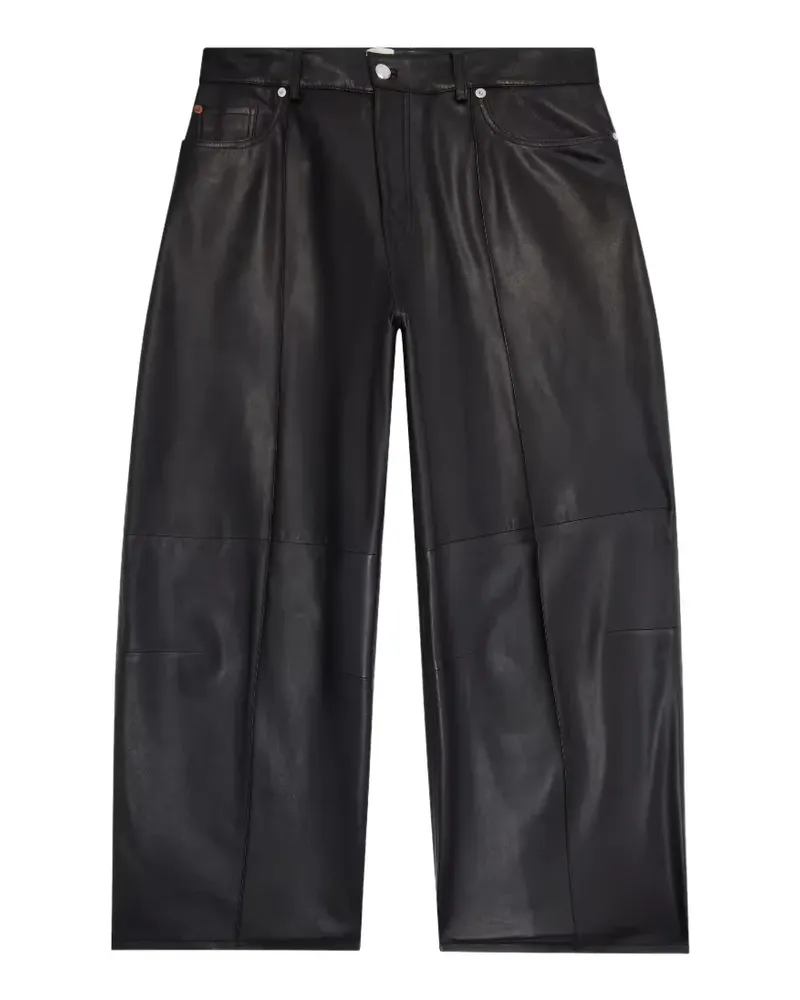 Paul Smith Klassische Lederhose - Schwarz Schwarz