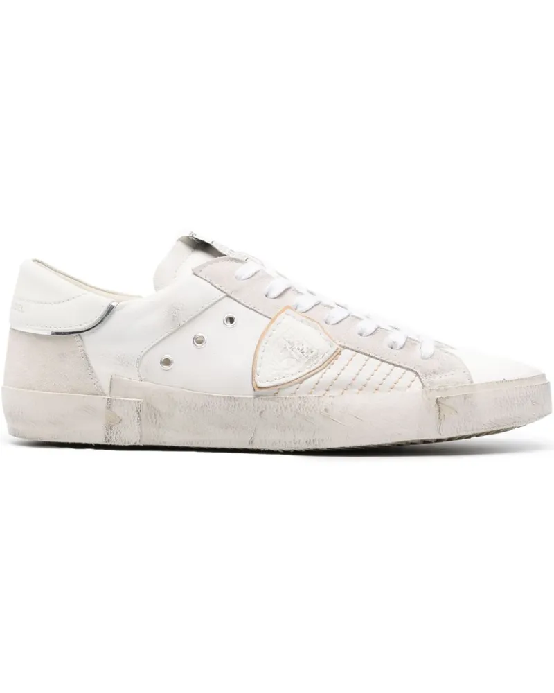 Philippe Model Paris Sneakers mit Logo-Patch - Weiß Weiß