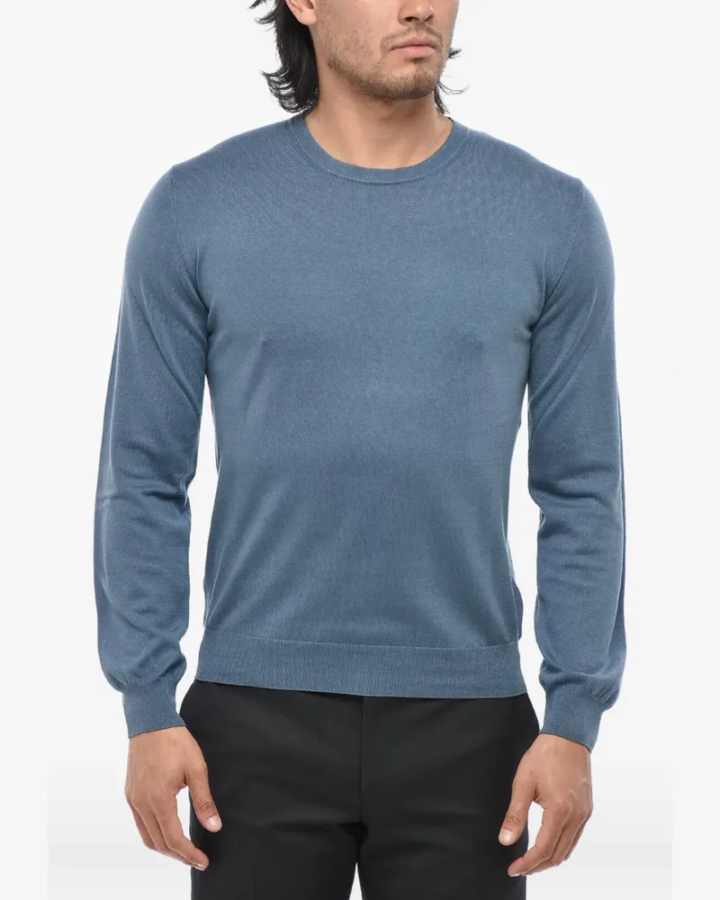 Corneliani crew-neck long-sleeve sweater - Blau Blau