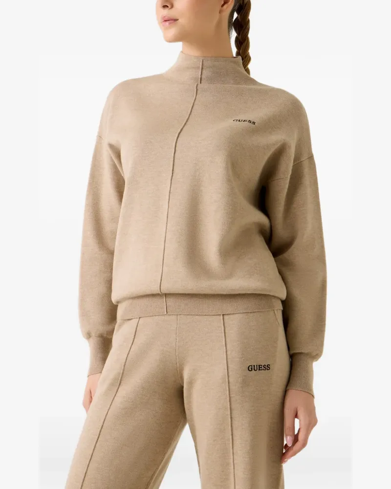 Guess Sweatshirt mit Stehkragen - Nude Nude