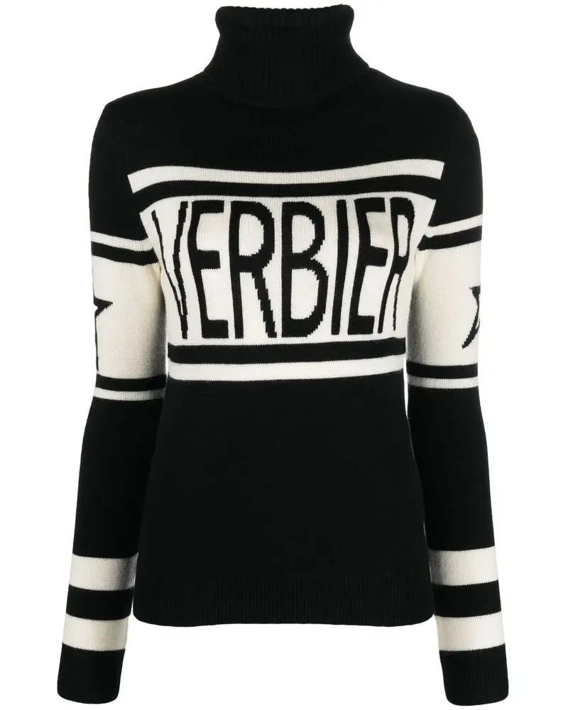 Perfect Moment Intarsien-Pullover mit Rollkragen - Schwarz Schwarz
