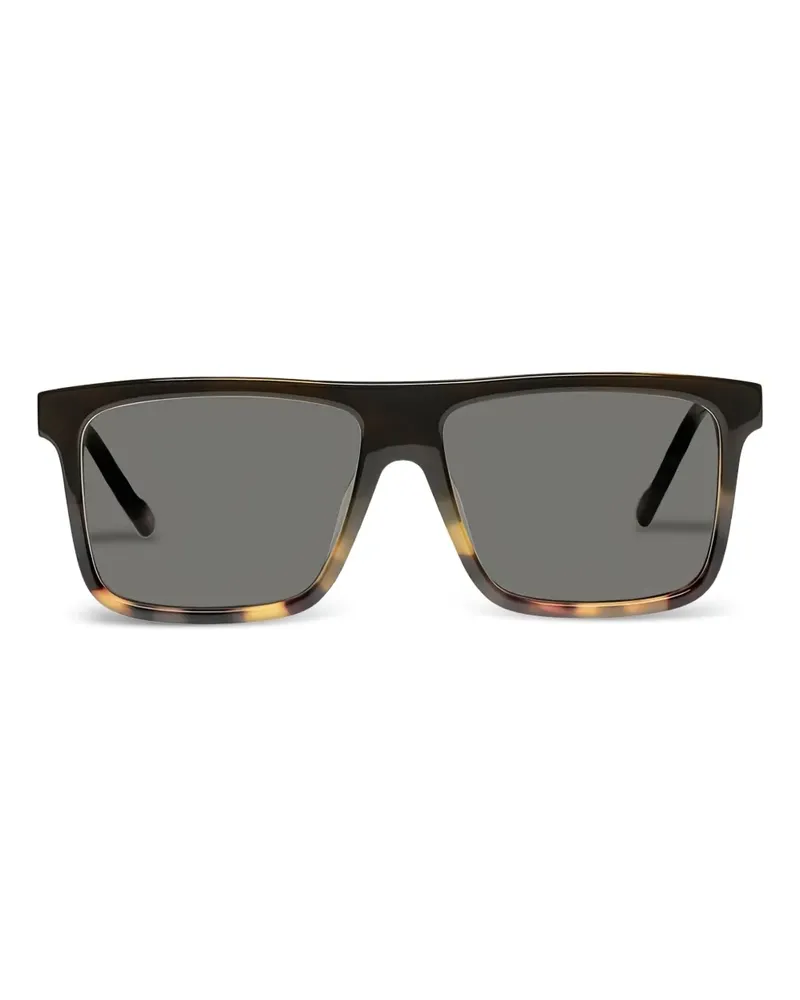 Le Specs Sonnenbrille mit eckigem Gestell - Braun Braun