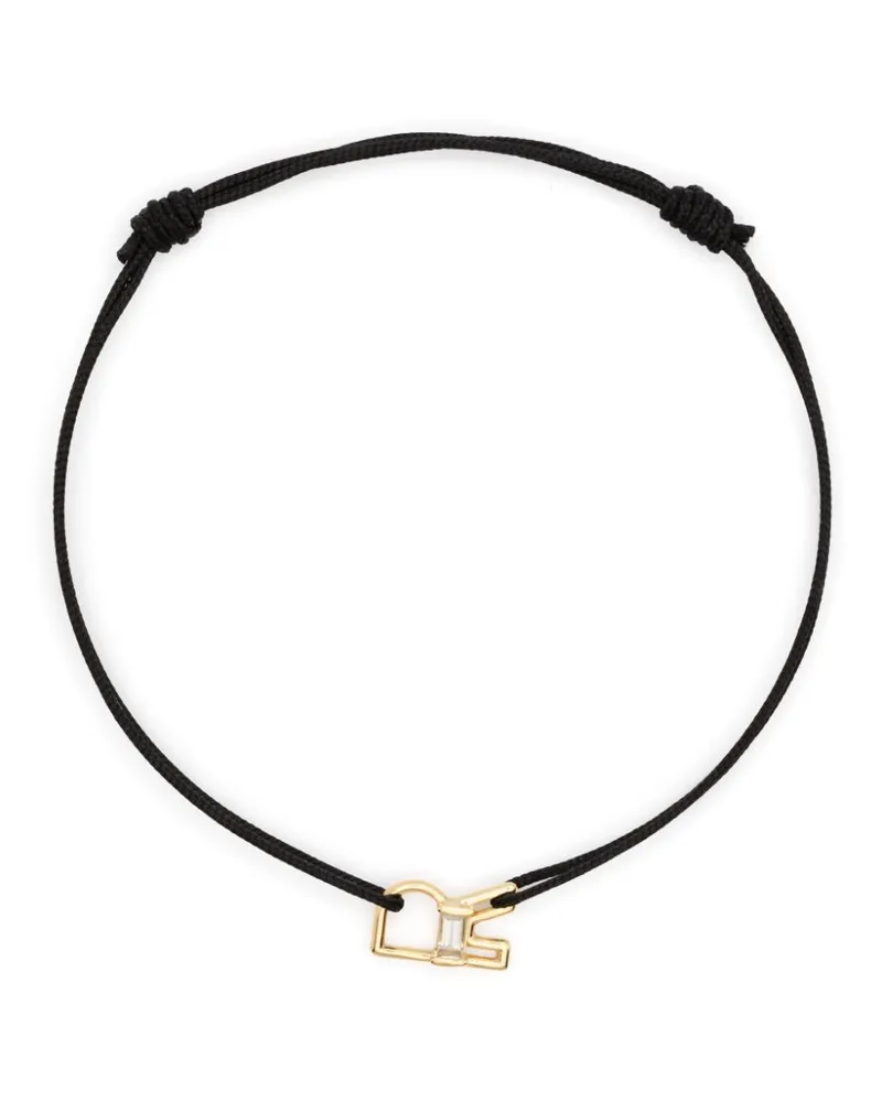 Aliita 9kt Letra R Gelbgoldarmband mit Amethyst Gold