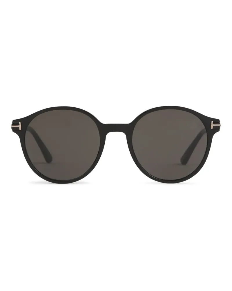 Tom Ford Sonnenbrille mit rundem Gestell - Schwarz Schwarz