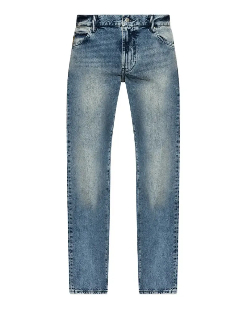 Emporio Armani faded straight-leg jeans - Blau Blau