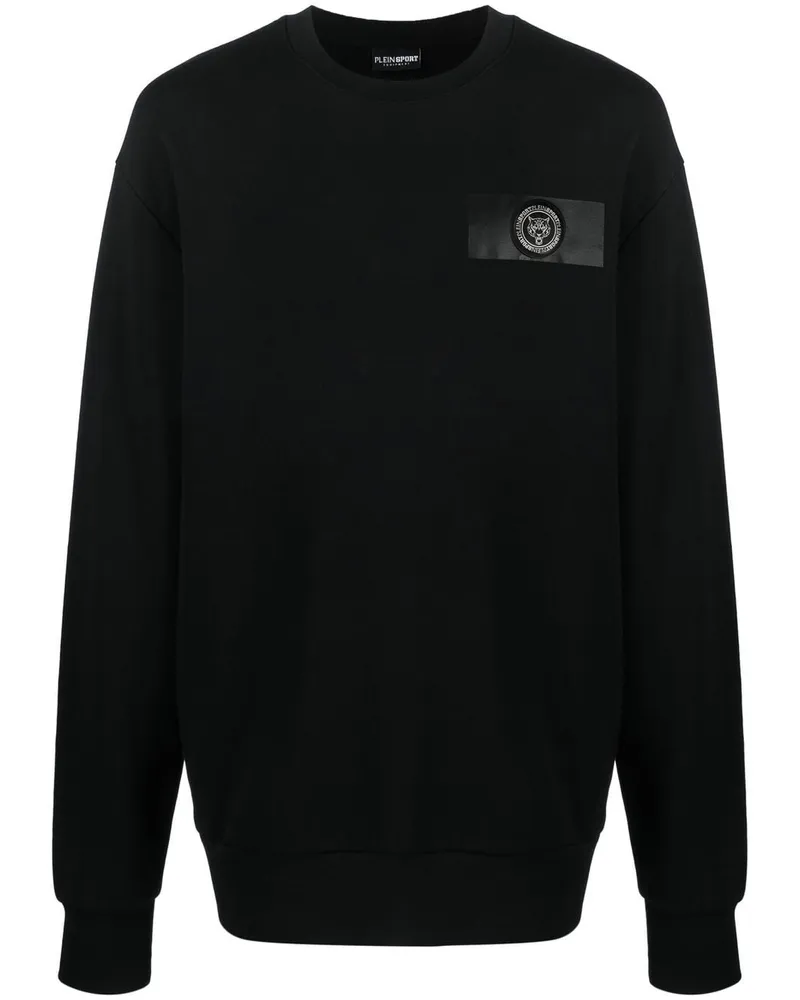 Philipp Plein Sweatshirt mit Logo-Patch Schwarz