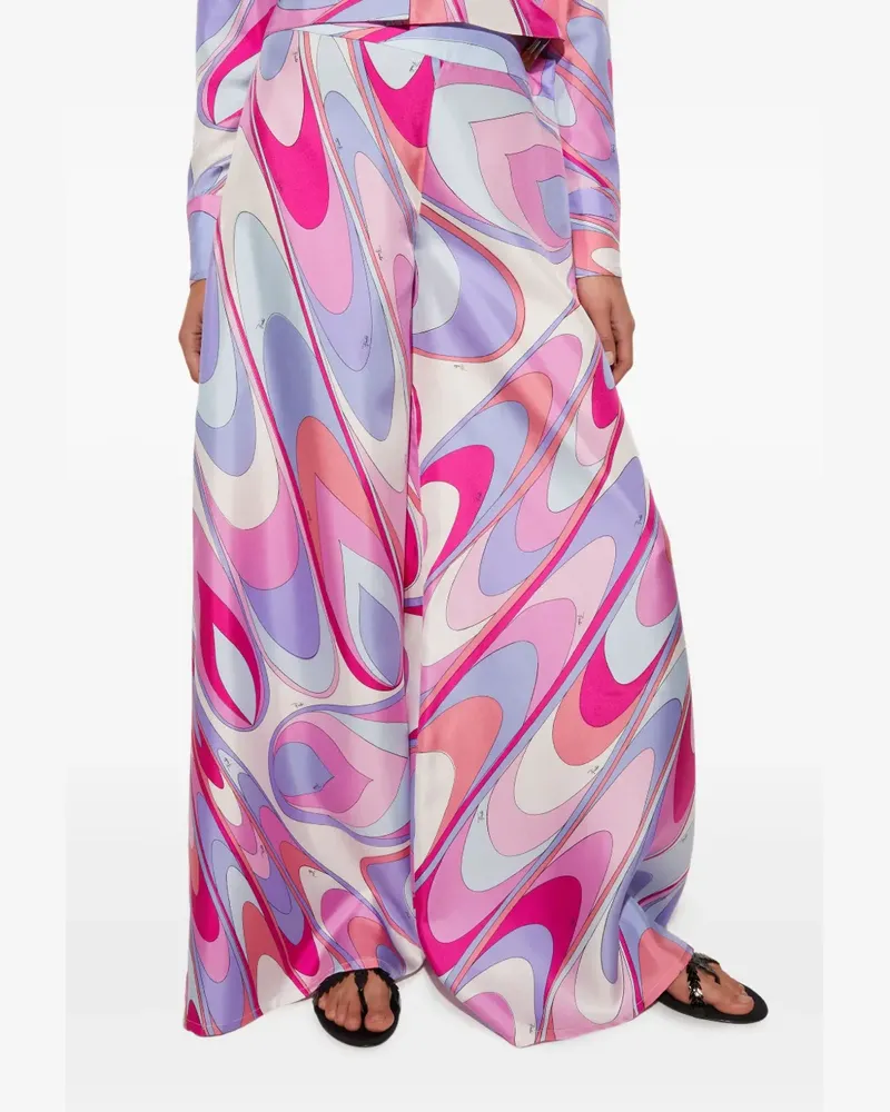 Emilio Pucci Hose mit Onde-Print - Weiß Weiß