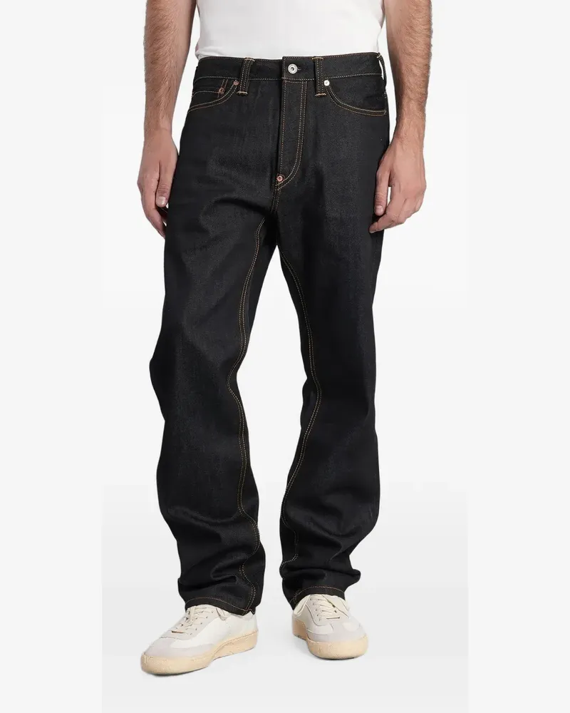 Evisu Seagull-print jeans - Schwarz Schwarz