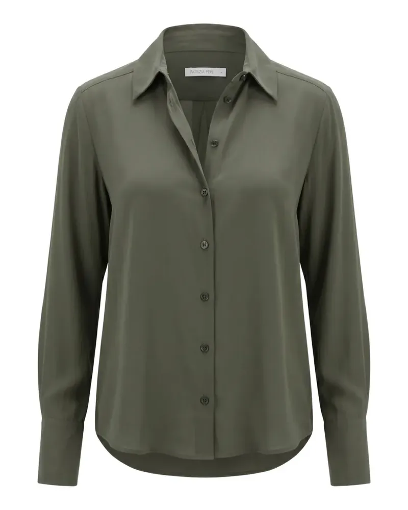 Patrizia Pepe logo-plaque long-sleeve shirt - Grün Grün