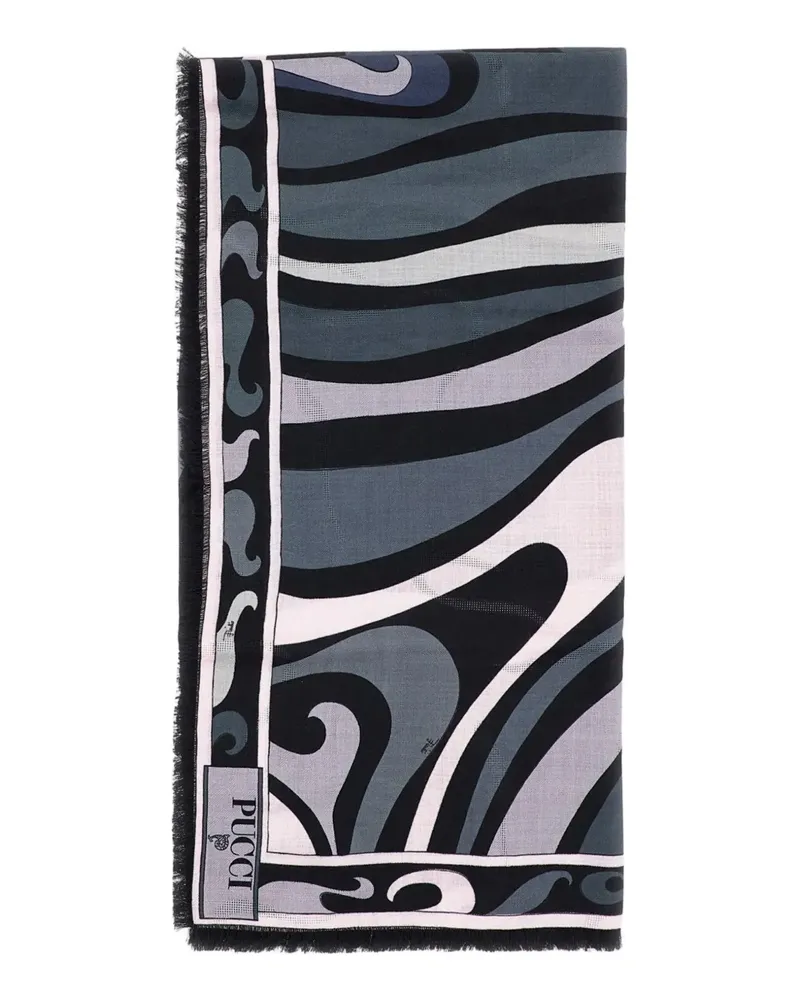 Emilio Pucci Schal mit abstraktem Print - Schwarz Schwarz