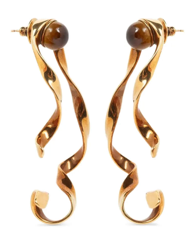 Dries van Noten Wellen-Ohrringe - Gold Gold