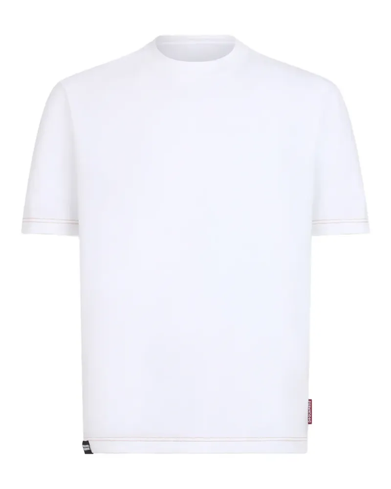 Dsquared2 tape V-neck T-shirt - Weiß Weiß