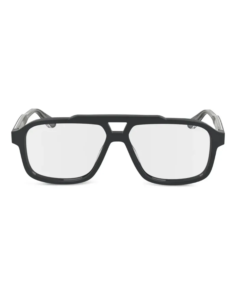 Calvin Klein Eckige Brille mit Doppelsteg - Grau Grau