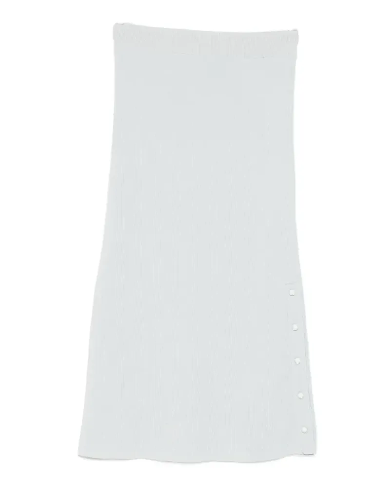 Jil Sander Midirock mit Knopfdetail - Blau Blau