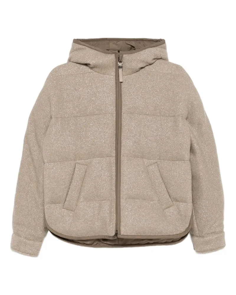 Brunello Cucinelli Gefütterte Kapuzenjacke - Nude Nude