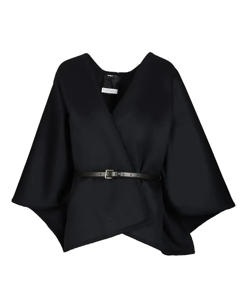 Max Mara belted wool cape - Schwarz Schwarz