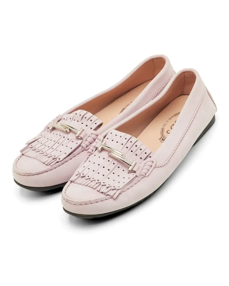 TOD'S fringe-detail loafers - Rosa Rosa