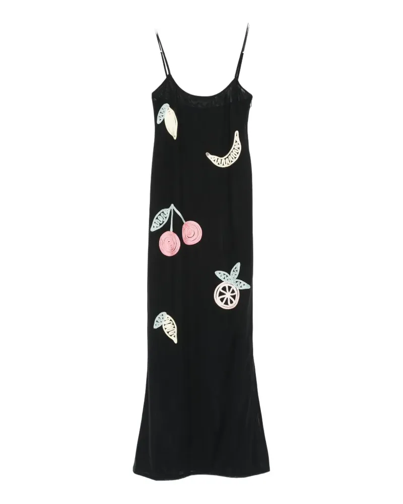 Leslie Amon Fruit Punchmaxi slip dress - Schwarz Schwarz