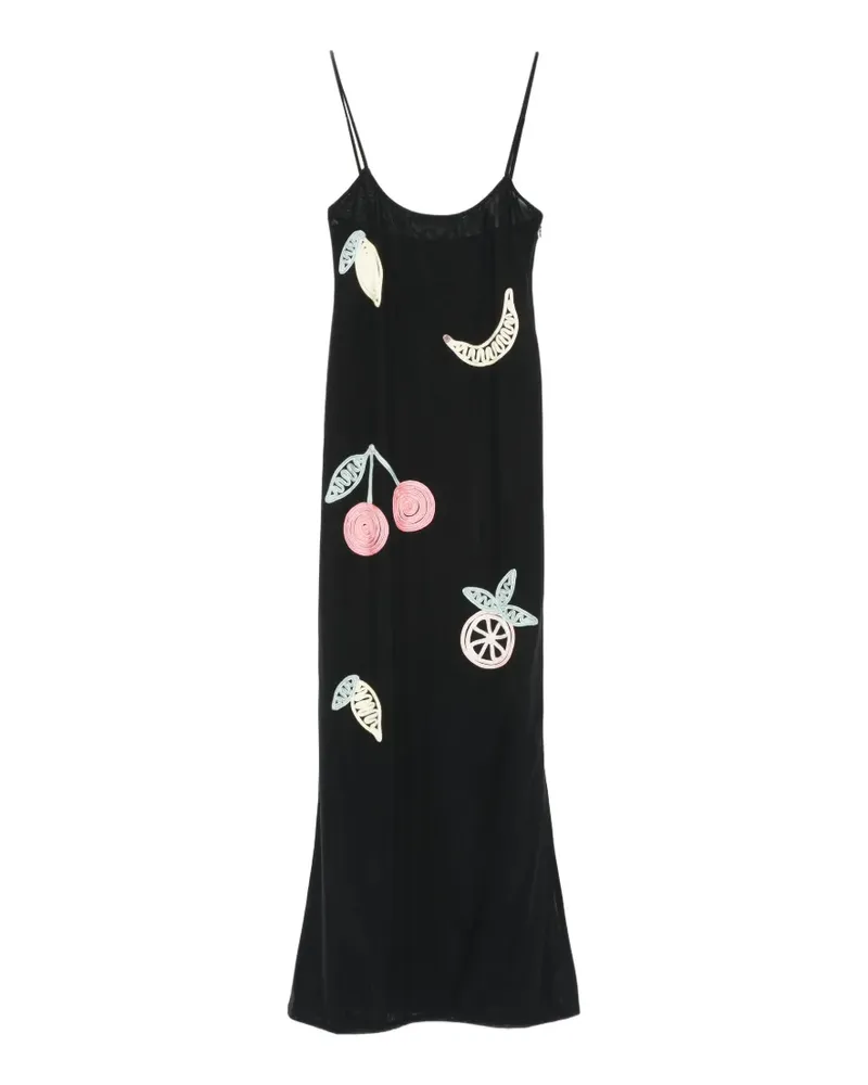 Leslie Amon Fruit Punchmaxi slip dress - Schwarz Schwarz