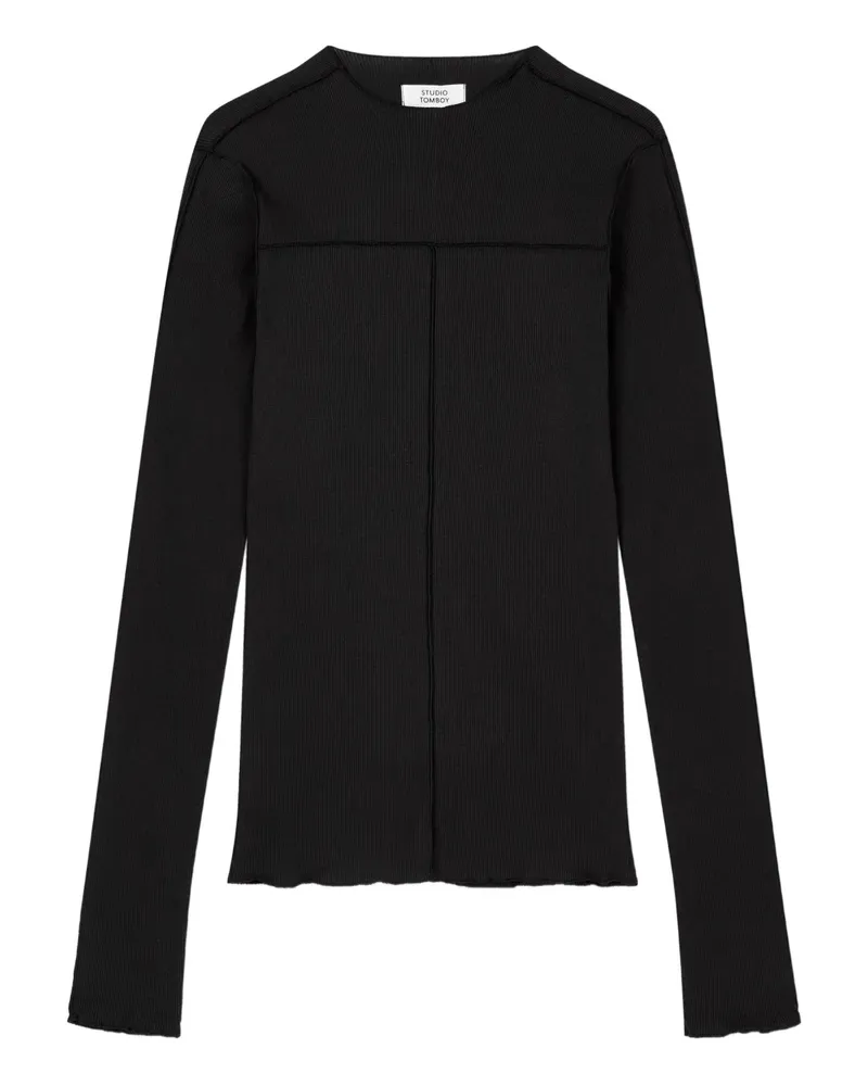 STUDIO TOMBOY panelled T-shirt - Schwarz Schwarz