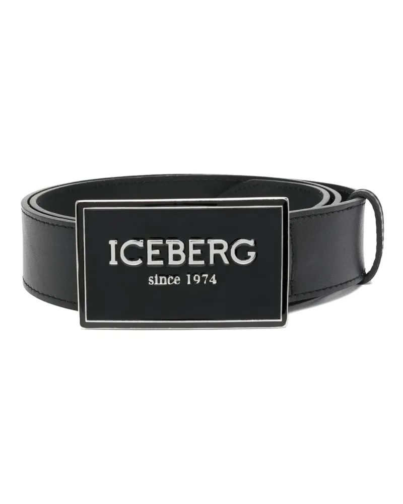 Iceberg Gürtel mit Logo - Schwarz Schwarz