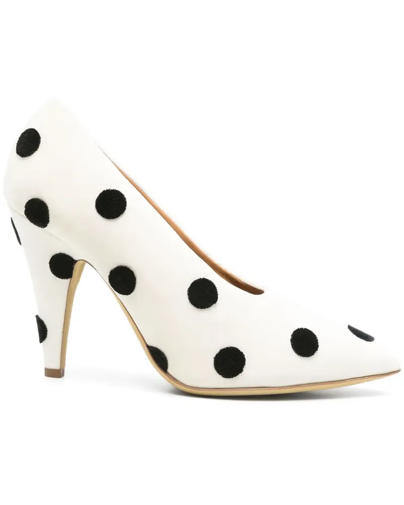 Moschino Pumps mit Polka Dots 100mm - Nude Nude