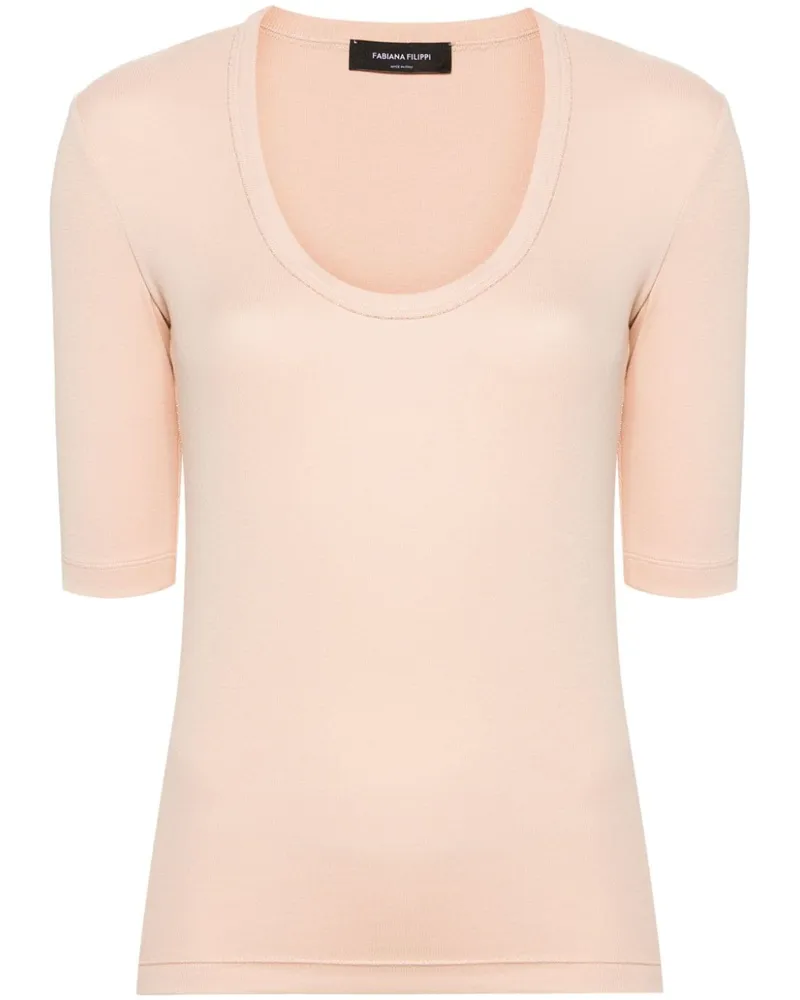 Fabiana Filippi Top mit Perlen Rosa