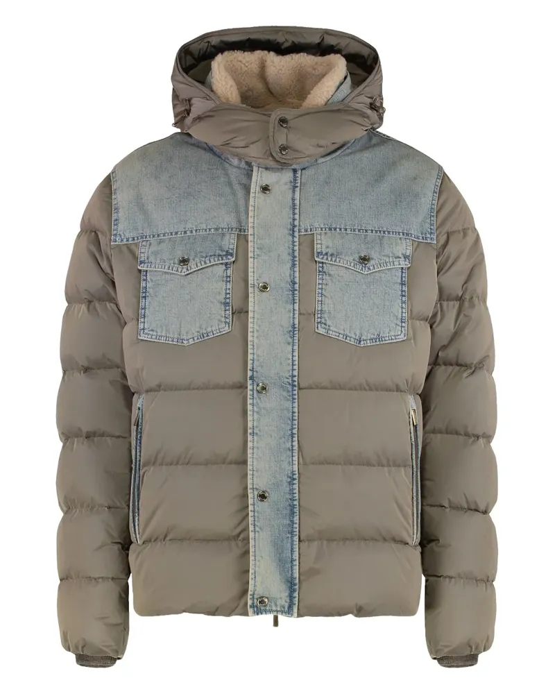 MOORER Teve Daunenjacke mit Kapuze - Grün Grün