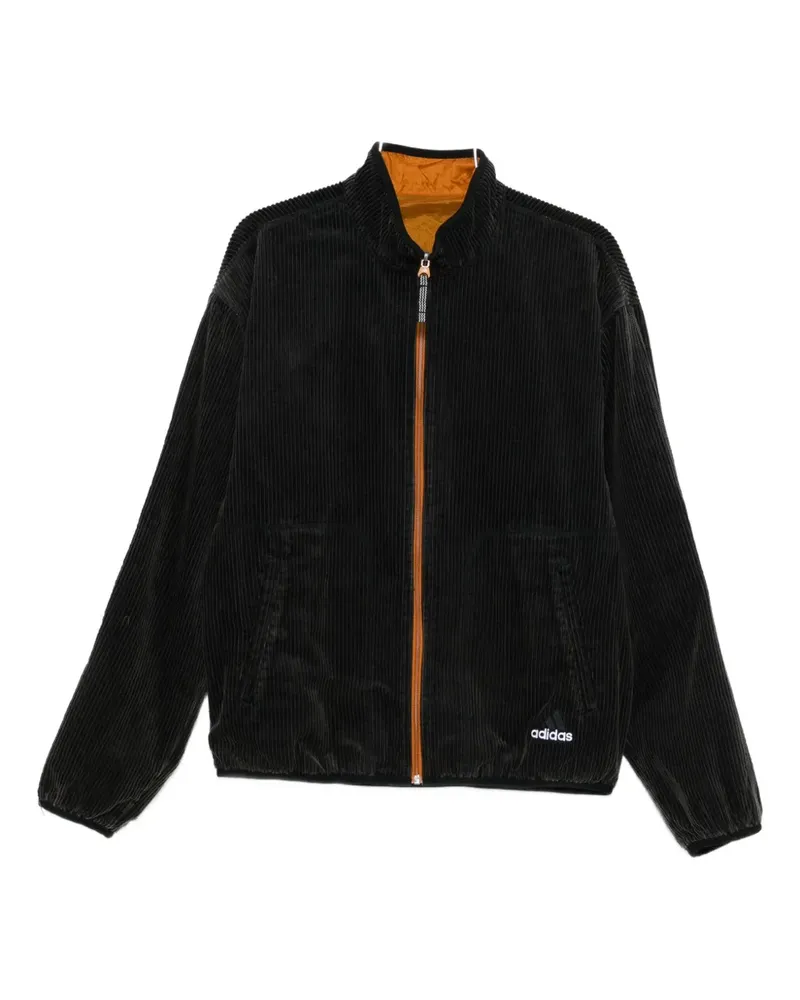 adidas corduroy zip-up jacket - Schwarz Schwarz