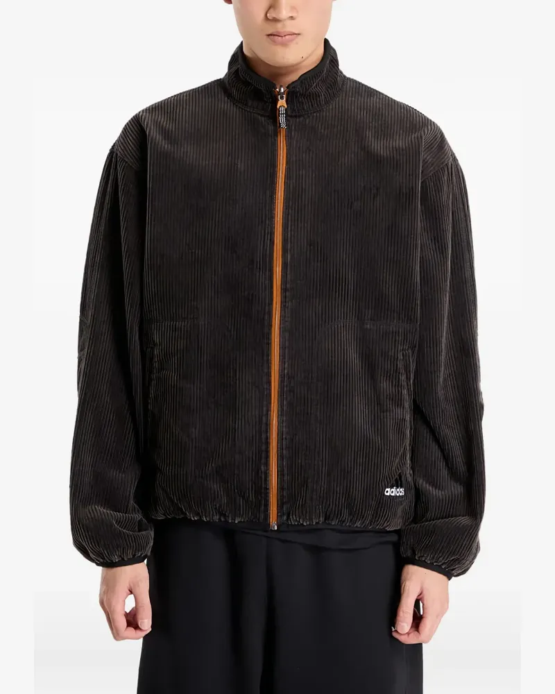 adidas Cordjacke mit Reißverschluss - Schwarz Schwarz