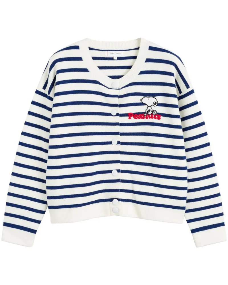 Chinti & Parker x Peanuts Cardigan mit Snoopy-Applikation - Weiß Weiß
