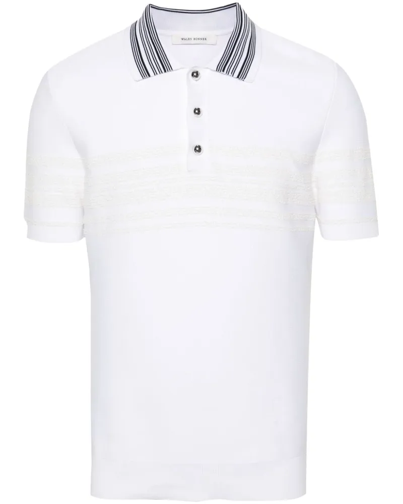 Wales Bonner Dawn Poloshirt - Weiß Weiß