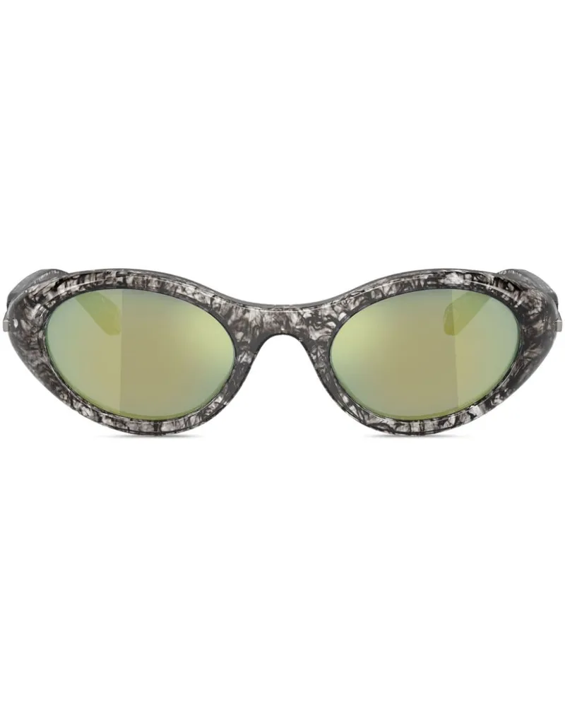 Diesel Sonnenbrille mit ovalem Gestell - Braun Braun