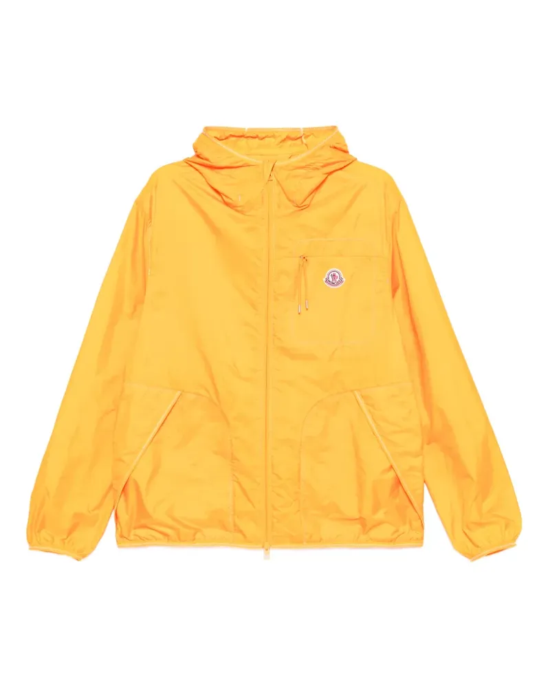 Moncler hooded logo jacket - Orange Orange
