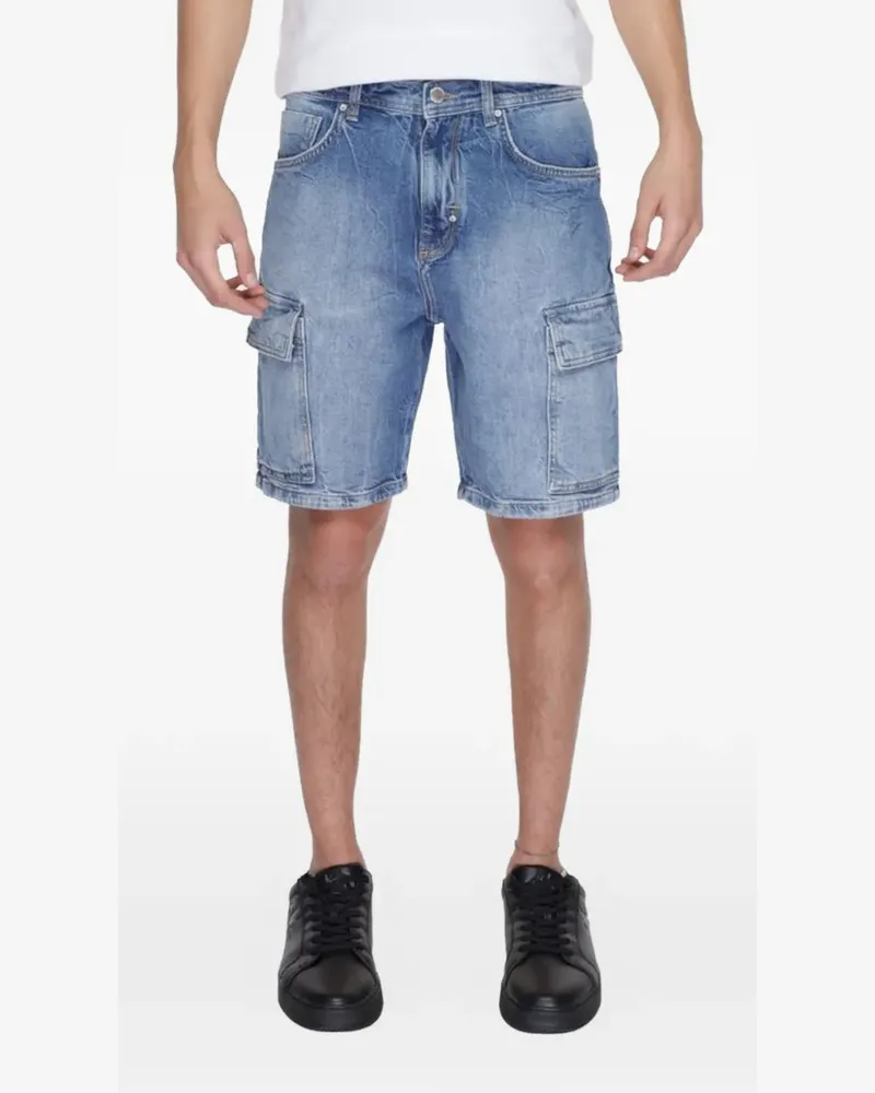 Antony Morato denim cargo shorts - Blau Blau