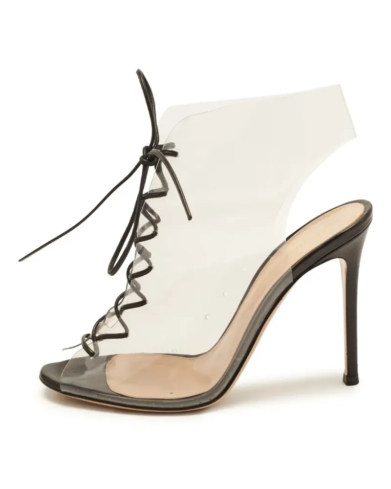 Gianvito Rossi Helmut Schnürstiefel mit offener Kappe - Weiß Weiß