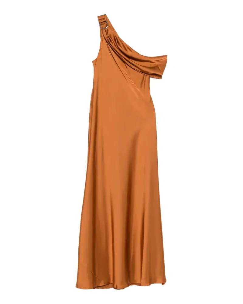 Ralph Lauren one-shoulder draped dress - Orange Orange