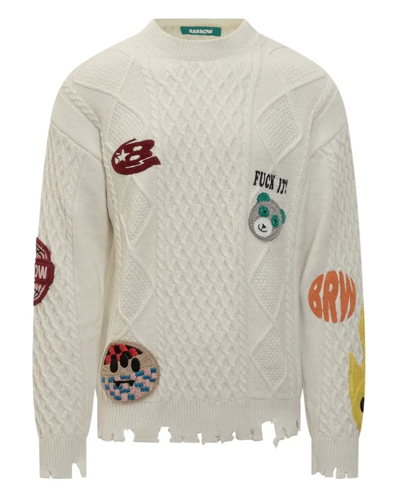 BARROW appliqué distressed jumper - Nude Nude