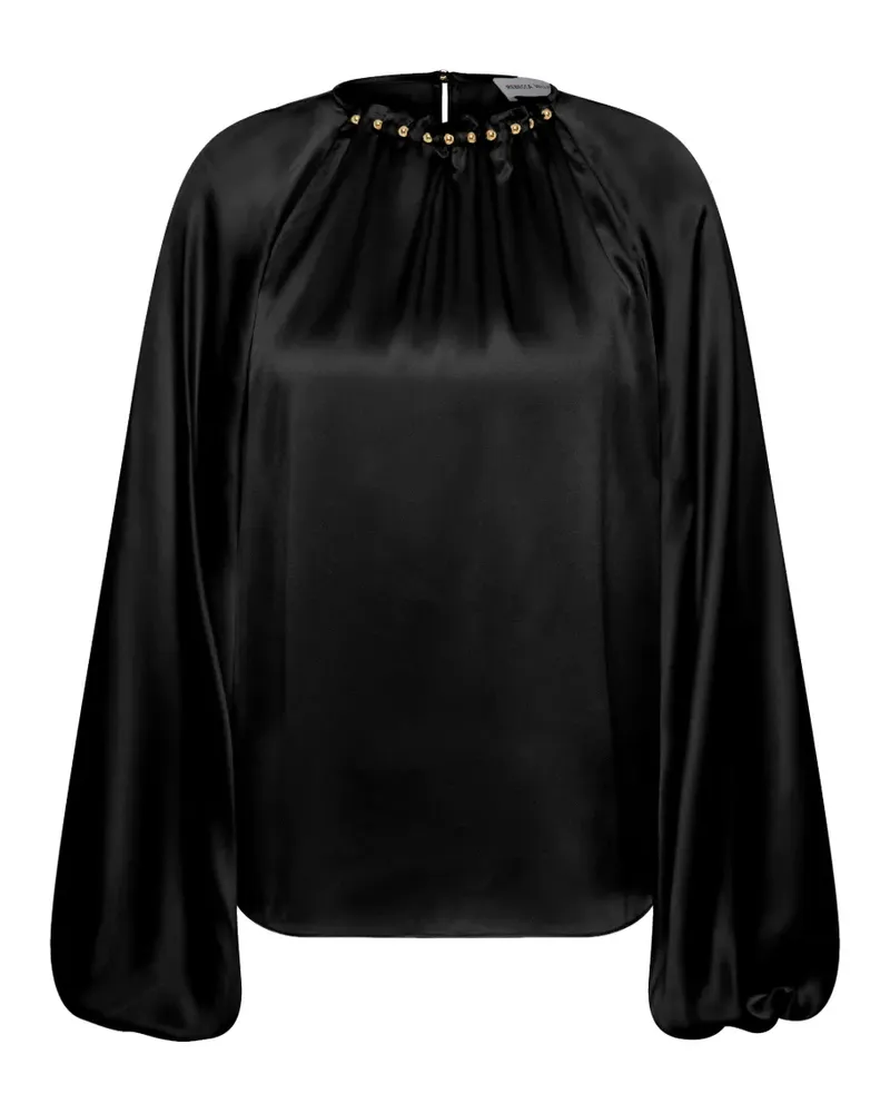 Rebecca Vallance Lavinia Bluse mit Nieten - Schwarz Schwarz