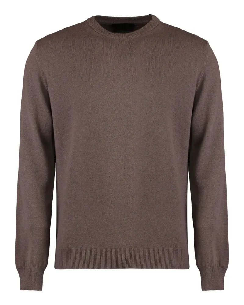 MOORER Gerippter Kaschmirpullover - Braun Braun