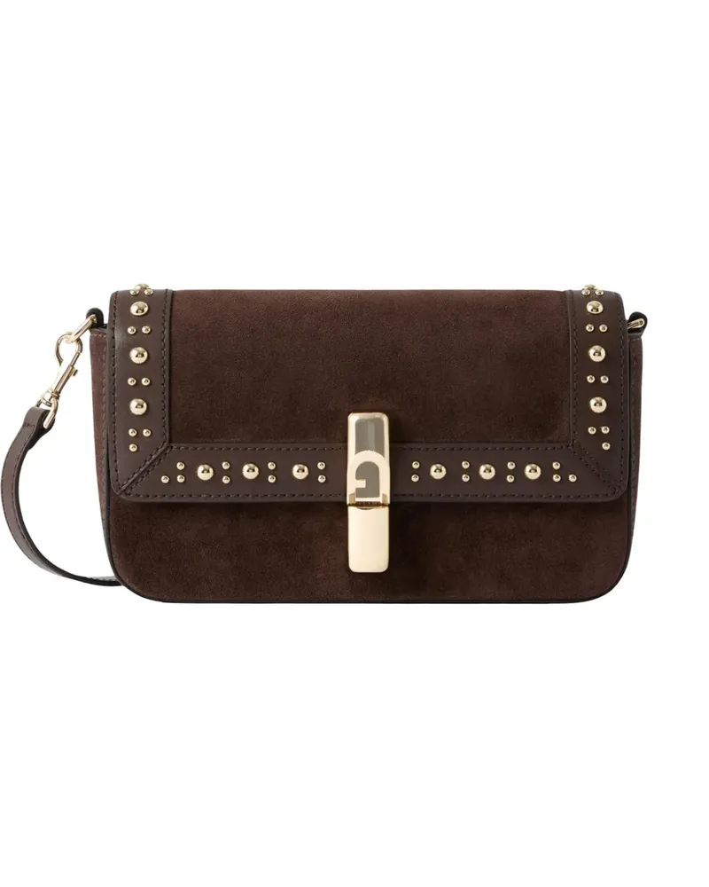 Furla Umhängetasche mit Nieten - Braun Braun