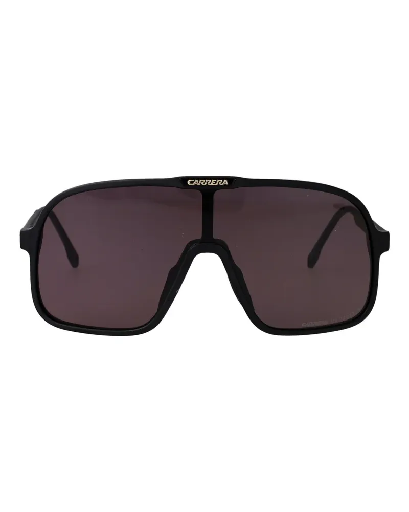Carrera Sonnenbrille mit Shield-Gestell - Schwarz Schwarz