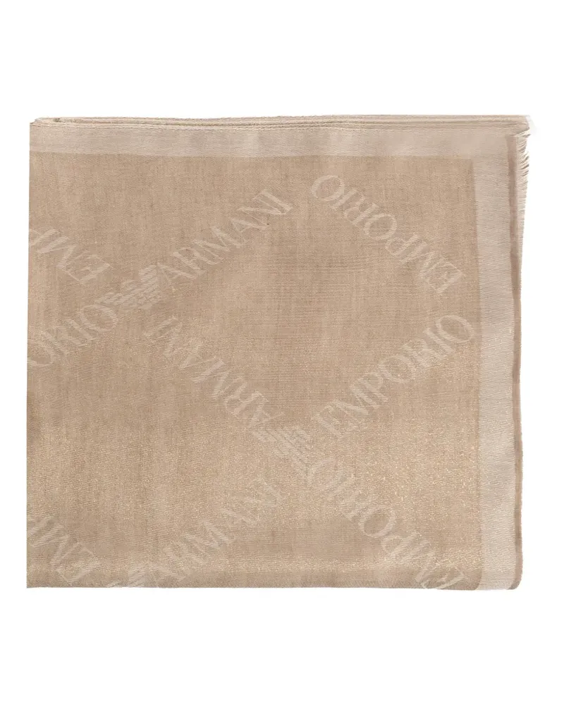 Emporio Armani logo scarf - Nude Nude